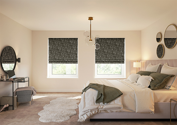 Caen Chenille, Grey - Motorised Roman Blind - Image 8